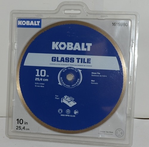 Kobalt 1615980 10 Inch Glass Tile Wet Diamond Circular Saw Blade - $28.99