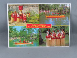 Vintage Postcard - Polynesia Cultural Center Multi Pictures - Hawaiian Service  - £11.83 GBP