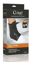 Curad Performance Series Ankle Support Lace Up Vinyl Brace Black Small - £11.23 GBP