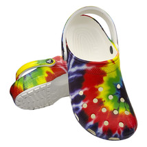 Nwt Crocs Msrp $51.99 Tie Dye Men Women Graphic Lightweight Slip On Clogs Shoes - £21.57 GBP