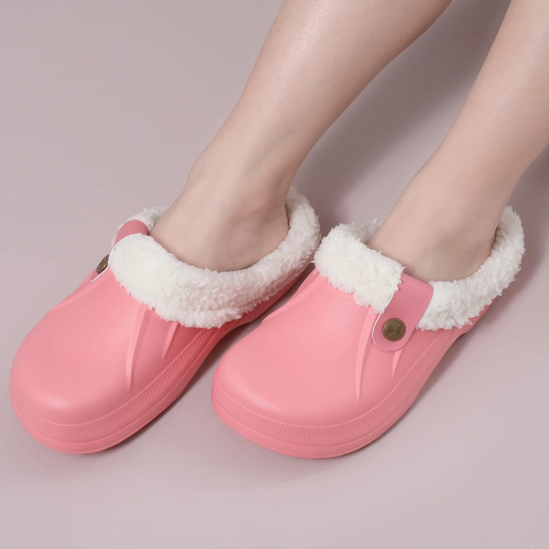 House Home Comwarm Women Autumn Winter New Warm Slippers Soft Waterproof EVA Plu - £29.57 GBP