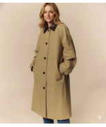 Abrigo de piel de cordero beige genuino para mujer trinchera de cuero... - €172,03 EUR+