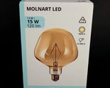 IKEA MOLNART Warm/ Brown Clear LED Bulb E26 120 Lumen Bell-Shaped Glass ... - $32.62