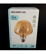IKEA MOLNART Warm/ Brown Clear LED Bulb E26 120 Lumen Bell-Shaped Glass ... - £25.65 GBP