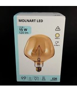 IKEA MOLNART Warm/ Brown Clear LED Bulb E26 120 Lumen Bell-Shaped Glass ... - £24.38 GBP