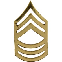 U.S. Army E8 Master Sergeant Pin Gold Plated 1&quot; - £7.00 GBP