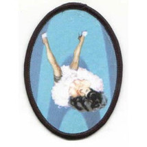 Bettie Page Spread Legs in the Air Silk Screened Patch, NEW UNUSED - £6.16 GBP