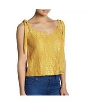 Lush Lace Tie Tank Size XLarge Mustard NWT Knotted strap sleeveless vneck yellow - £9.80 GBP