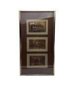 Echt Kupfer VTG W. Germany Copper Travel/Post Card Set of 3 in a Matted Framed - $165.00