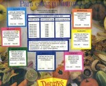 Denny&#39;s Placemat Menu in Spanish Healthy Meals Prices and Calories - $14.89