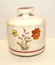 Vintage Hand Painted Lunastone Forest Flowers 1527 Korea Lidded Sugar Dish Pot - £11.76 GBP