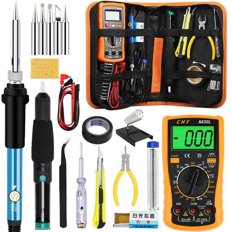 Digital Electric Soldering  Kit Set Multimeter Welding Tool Kit 60W Welder Solde - £242.19 GBP