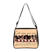 God says you are black girl is beutiful magic Messenger Bag Women Handbag Canvas - £89.52 GBP