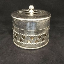 Round Hammered Metal Incense Burner Made in India Hearts Metal Incense B... - £20.02 GBP