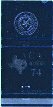 Matchbook Cover American Correctional Association Huntsville Texas - $3.95
