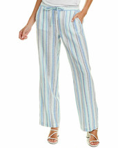 New Vince Camuto Blue White Stripes Linen Drawstring Waist Pants Size Xl $99 - £55.68 GBP