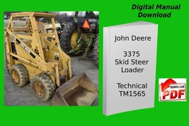 John Deere 3375 Skid Steer Loader Technical Manual  TM1565 DL - £14.15 GBP