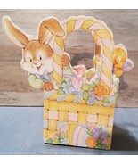 Vintage Cardboard Diecut Easter Basket Chick Rabbits 1991 American Greet... - £7.61 GBP