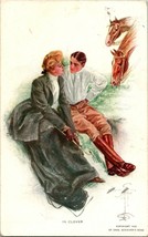 Vtg Postcard 1912 Artist Signed Harrison Fisher &quot;In Clover&quot; - £4.18 GBP