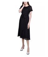 NY collection Women’s short sleeves belted swiss dot dress, size PS. - $15.90