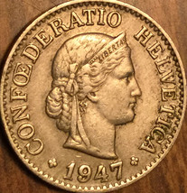 1947 Switzerland Confoederatio Helvetica 10 Rappen Coin - £2.05 GBP