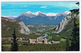Postcard Banff Springs Hotel Fairholme Mountain Range Canadian Rockies - £3.09 GBP