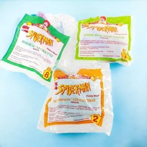 Vintage Happy Meal Toys Spiderman 1994 Mcdonalds lot of 3  Marvel Sealed Package - £10.22 GBP