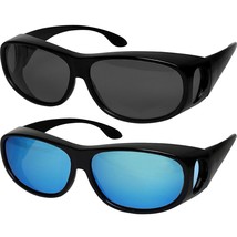 Fit Over Sunglasses Polarized Lens Wear Over Prescription Eyeglasses 100... - £23.59 GBP