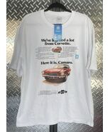GM Official Licensed Chevy Camaro Corvette Retro Ad Graphic T-Shirt XL NWT - $377.41 MXN