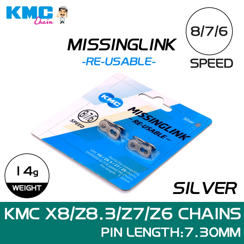 KMC 2 Pairs Bicycle Chain Missing Link 6/7/8/9/10/11/12 Speed Bicycles Reusable  - £47.17 GBP