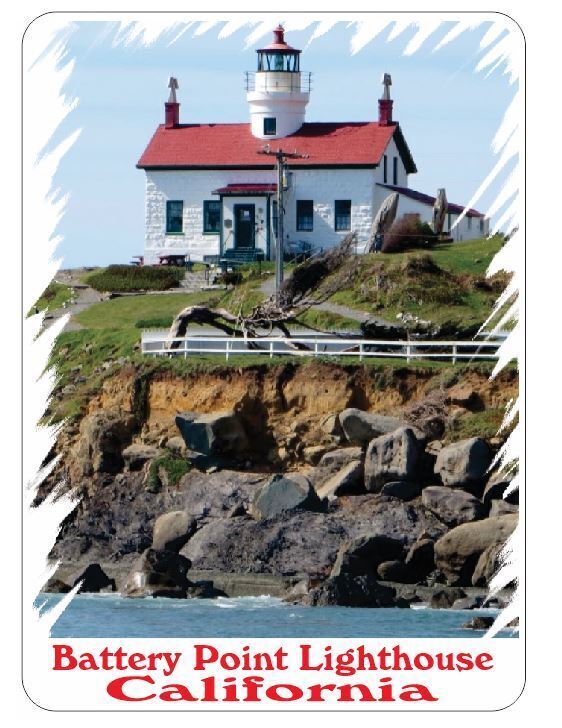Battery Point Lighthouse Sticker Decal California R7296 - $2.70 - $4.70