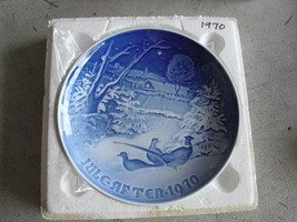 Vintage 1970 Bing & Grondahl Pheasants in the Snow at Christmas Collector Plate - $17.82