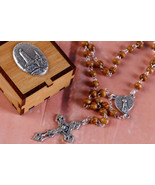 Rosary Our Lady Fatima Wood with a gift Box in Wood too - $375.13 MXN
