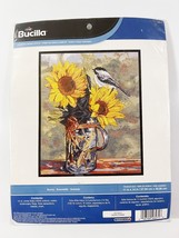 Bucilla Plaid SUNNY Counted Cross Stitch Kit #46471 - Sunflowers &amp; Bird ... - £13.10 GBP