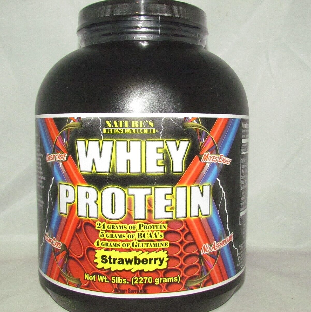 Natures Research Whey Protein 5lbs strawberry flavor - $54.40