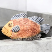 Handmade Ceramic Fish Statue Signed DAHL Nautical Folk Art Vintage Decor 12&quot; L - $53.99