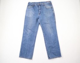 Vintage 80s Gap Mens 36x30 Distressed Wide Leg Denim Jeans Pants Blue Co... - £45.08 GBP