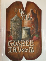 Handpainted Wood Sign Family Ye Old Gosbee Tavern Wall Mancave Kitchen Gift Idea - £22.55 GBP