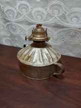 Antique Primitive Tin Soldered Oil Kerosene Lamp Lantern Old Americana - $18.69