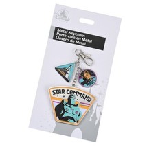 Disney Park Buzz Lightyear &amp; Sox Cat Space Ranger Star Command Keychain - £11.76 GBP