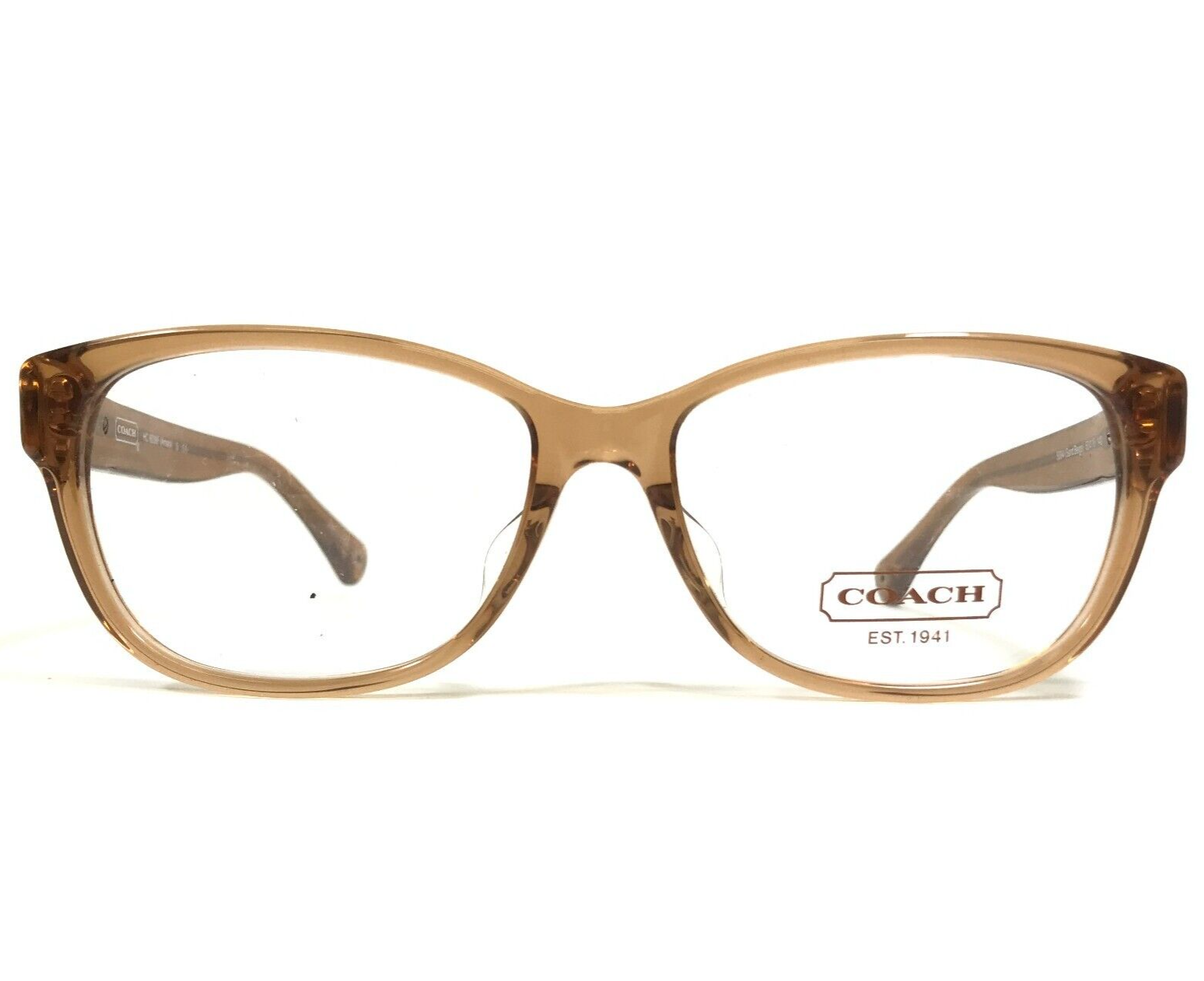Primary image for Coach Eyeglasses Frames HC6038F Amara 5094 Clear Brown Silver Crystals 53-15-140