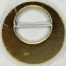 Vintage Plastic and Metal Metallic Gold Scarf Slide Shirt Tie Bar Belt Buckle - £6.32 GBP