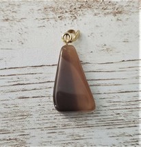 Unusual Pendant Shades of Brown Pendant - No Chain Included - £9.58 GBP