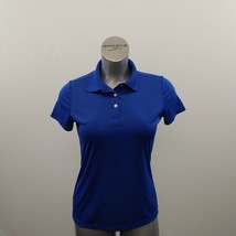 Hanes Cool Dri Polo Shirt Women&#39;s Size Small Blue Short Sleeve Polyester... - $7.92
