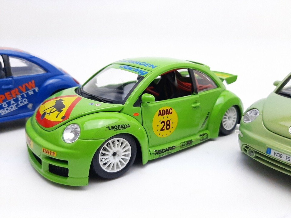 Bburage 1:24 New Beetle Cup 1999 Race and Stock lot x3 Diecast Car Item image 5