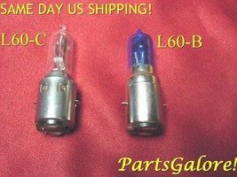 2pc Halogen Headlight Bulb / Bulbs, 12v 35/35w, BA20D, Blue &amp; Clear FS - $5.95