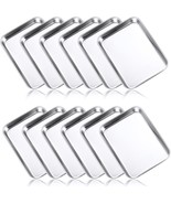 Mimorou 12 Pcs Professional Stainless Steel Cookie Oven Trays Sheet 7.1 ... - £43.51 GBP