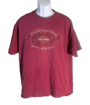 HARLEY-DAVIDSON Men&#39;s DULUTH MN. Short Sleeve T-Shirt Red XL - $103.11 MXN