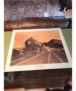 Train Art Litho Print Laminated 19x23 JB Deneen Iron Horse E-1 4-8-4 Spo... - €25,16 EUR