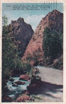 Pillars of Hercules So. Cheyenne Canon Colorado Springs CO 1931 Postcard B35 - £2.45 GBP